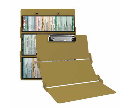 WhiteCoat Clipboard® Trifold - Tactical Brown Medical Edition